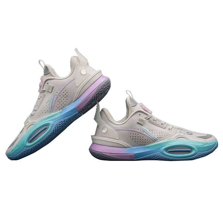 Li Ning All City 10 V1 Marshmallow Cushioning Non-Slip Low-Top Basketball Shoes Men Sneakers Pearl-White ABAS009-AN