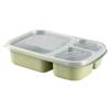 Lunch Box Reusable 3 Compartment Plastic Divided Food Storage Container Boxes Box for Adult Children Microwavable