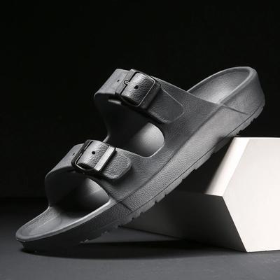 Sandales pour Hommes Sandales Aérées à Boucle Double Sandales à Glissière EVA Sandales de Plage Chaussures d'Été Décontractées Chaussures Plates Unisexe Chaussures en Gelée