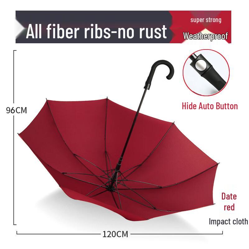 Hanyou Oversized 27-inch Curved Handle Umbrella