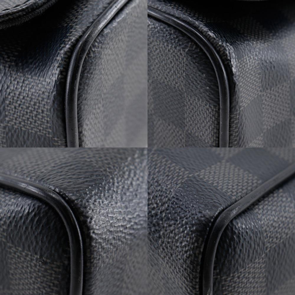 Louis Vuitton District PM Shoulder Bag N41028 Black Damier Grafitto Canvas Mens Used