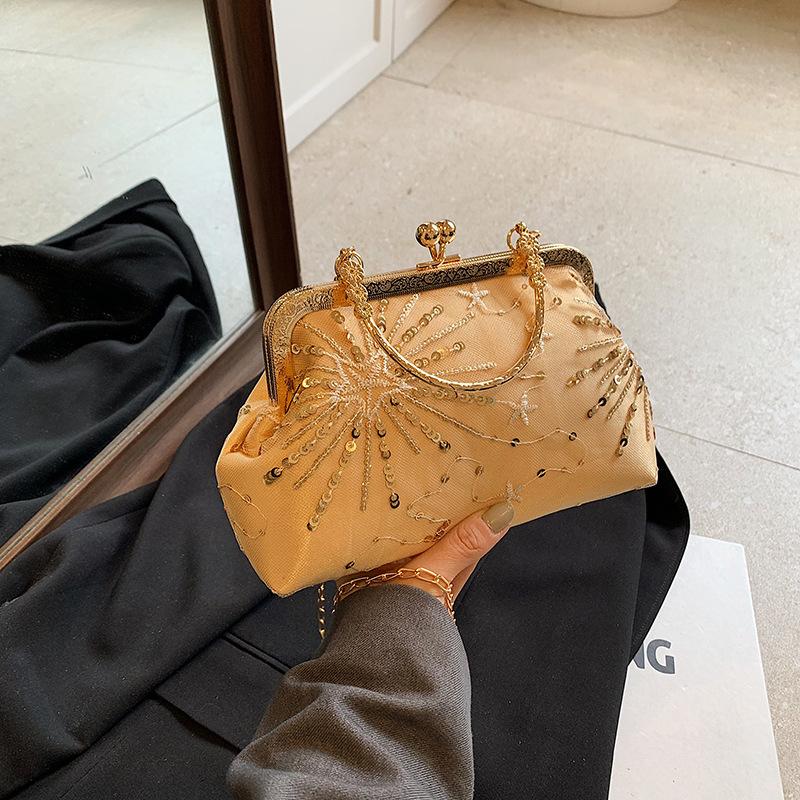 Elegant Evening Top-handle Bag Ladies Small Handbags Fashi Chain Women's Shoulder Crossbody Bag Female Tote Clutch Purse