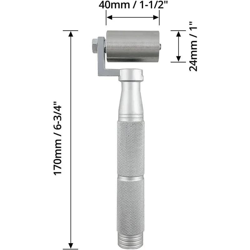 1pc Stainless Steel Home Wallpaper Seam Roller Wall Paper Construction Tool Seam Flat Roller Paint Tool