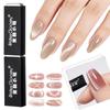 Super Strong Dual-Headed Cat Eye Magnet with Protective Cover Anti-Drop Magnetic Tool for French Nail Art Ribbon Effect Manicure