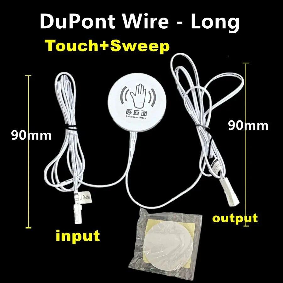 Sweep Dimmer Sensor Penetrating Switch DC 12V Wood Panel Touch Switch LED Dimmable Touch Sensing Hidden for Wood Home Lighting
