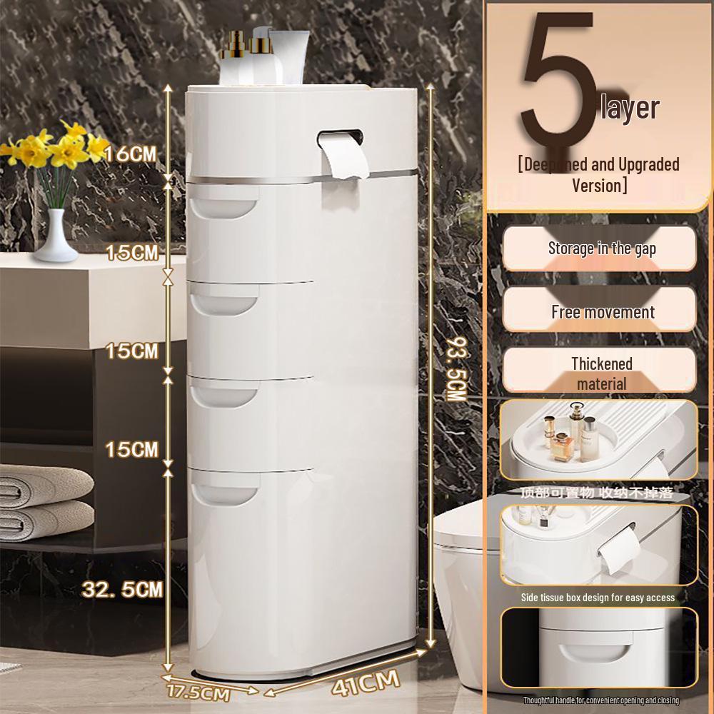 Multi-Layer Bathroom Crevice Storage Cabinet - No Installation Required