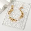 High Quality 18K Gold Plated O-Shaped Adjustable Lager Link Chain Stainless Steel Pearl Bracelet Jewelry Femme