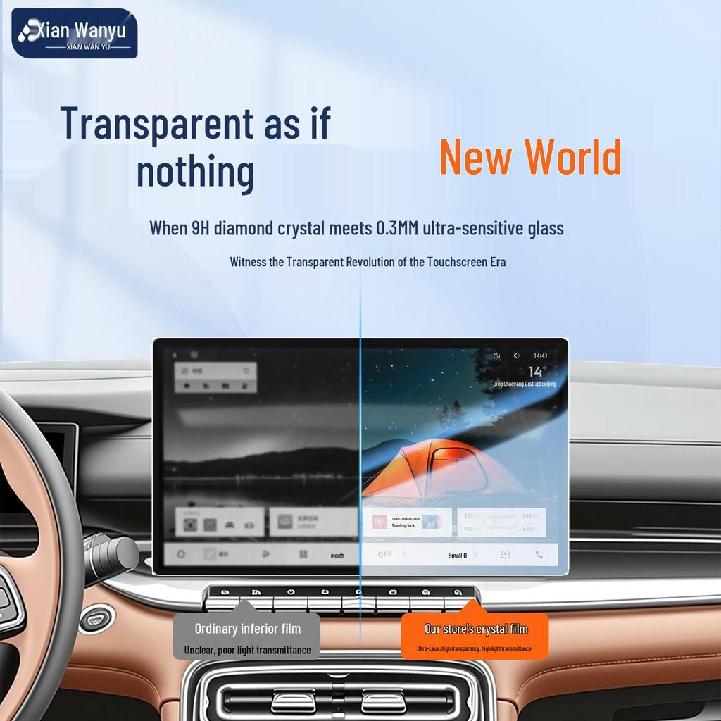 Tempered Film Protection for Geely Emgrand 5th Gen Central Control Screen - Fits 26 Models