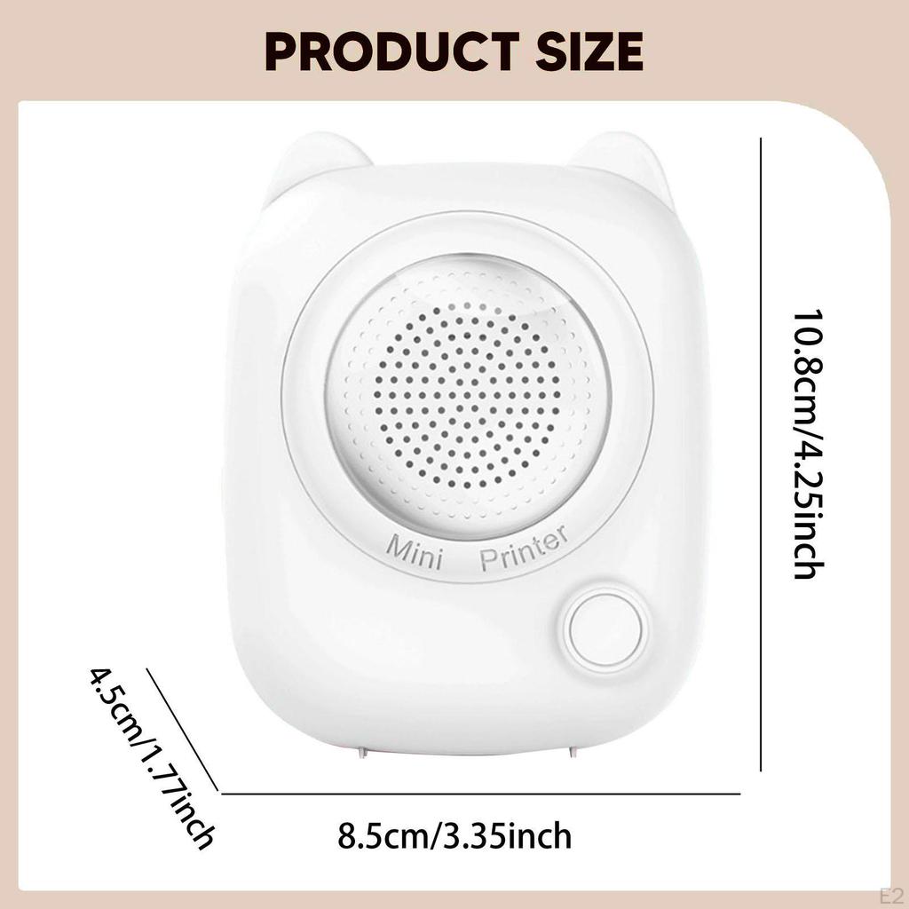 Thermal Printer Creative Voice Control for Children Print Machine Portable DIY Journal Study