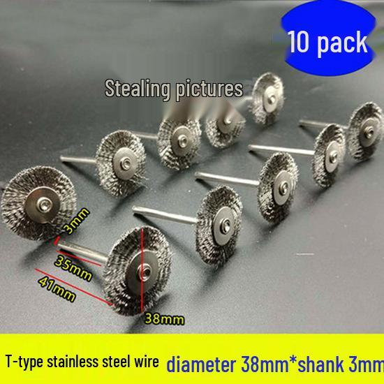 Electric Polishing & Rust Removal Brush: Steel & Copper Wire Grinder Head
