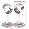 2Pcs Stainless Steel Flange Rod Holder 19-32MM Curtain Ceiling Mount Brackets for Windows Easy Install Sturdy Support