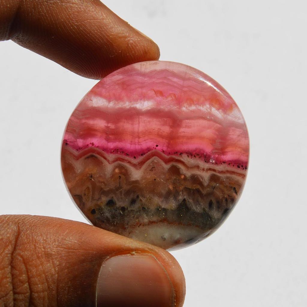 70 Cts Pink Natural Cobaltoan Calcite Gemstone Cabochon, Top Quality Semi Precious Loose Stone, Jewelry Making Stone 34x34x7 MM