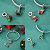 Shiny Christmas Tree Stocking Gift Red Christmas Pendant Bead Fit Bracelet Originalcopper Diy Accessory Set Women Jewelry