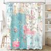 Elegant French Baroque Shower Curtain Vintage Rococo Floral Pattern Bathroom Decor Parisian Chic Home Textile Wall Hanging