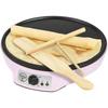 Crêpière électrique bestron sweet dreams - revêtement antiadhésif - ø 30 cm - 1000 w - couleur: rose