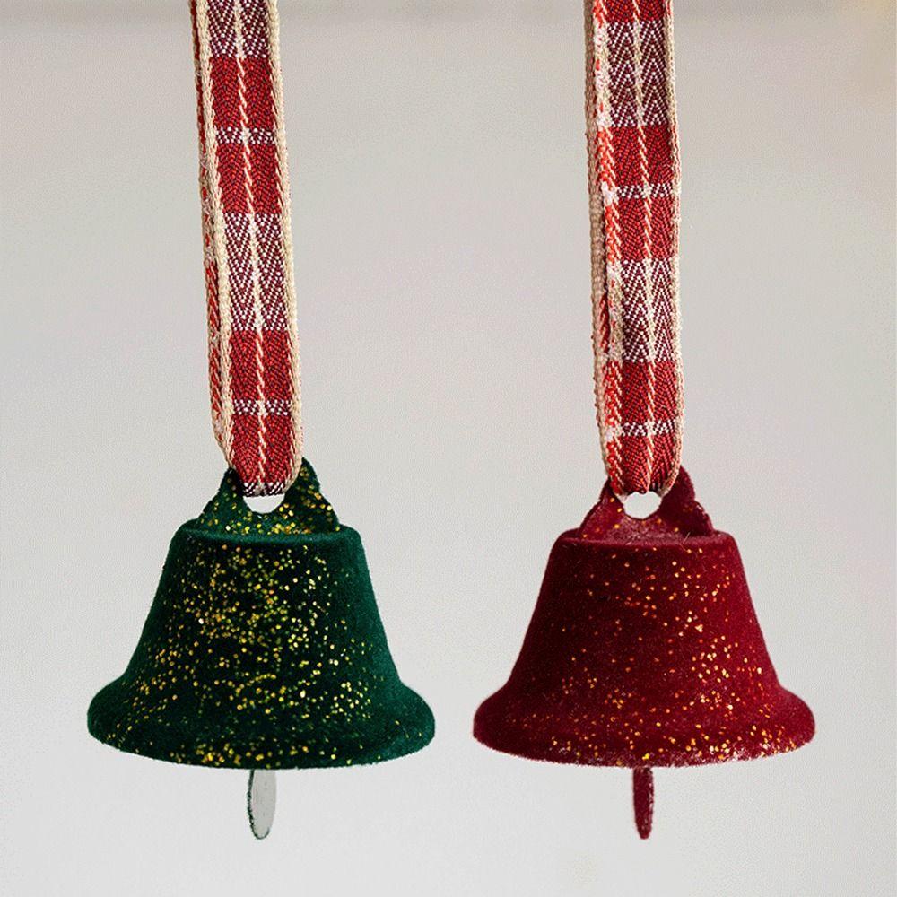 6pcs Iron Christmas Chime Bells Ornament Retro Xmas Tree Hanging Bells New Year Home Ornament
