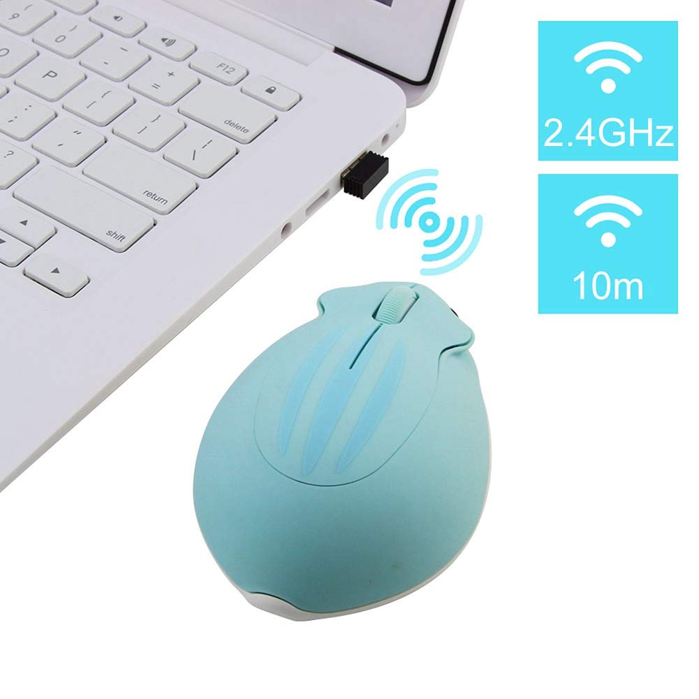 Wireless Hamster Cute Animal Medium Wireless USB Character Mouse for Women and Compatible with and MacBook 2.4Ghz Mouse, Design, Size, Quiet,