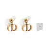 Dior Metal Coated White Resin Earrings Women earrings Gold E1293TRIRS-D908