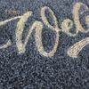 CO&LO Front Door Mat Welcome Letter Print Home Decor Durable Front Entrance Floor Mat for Living Room