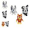 Adorable Blue And Orange Plush Dog Dolls Soft Crystal Velvet Toy For Kids