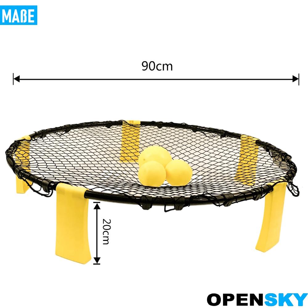 OPENSKY Roundnet Outdoor Ballspiel Spielset Park Garten Strand 3 Bälle & Pumpe