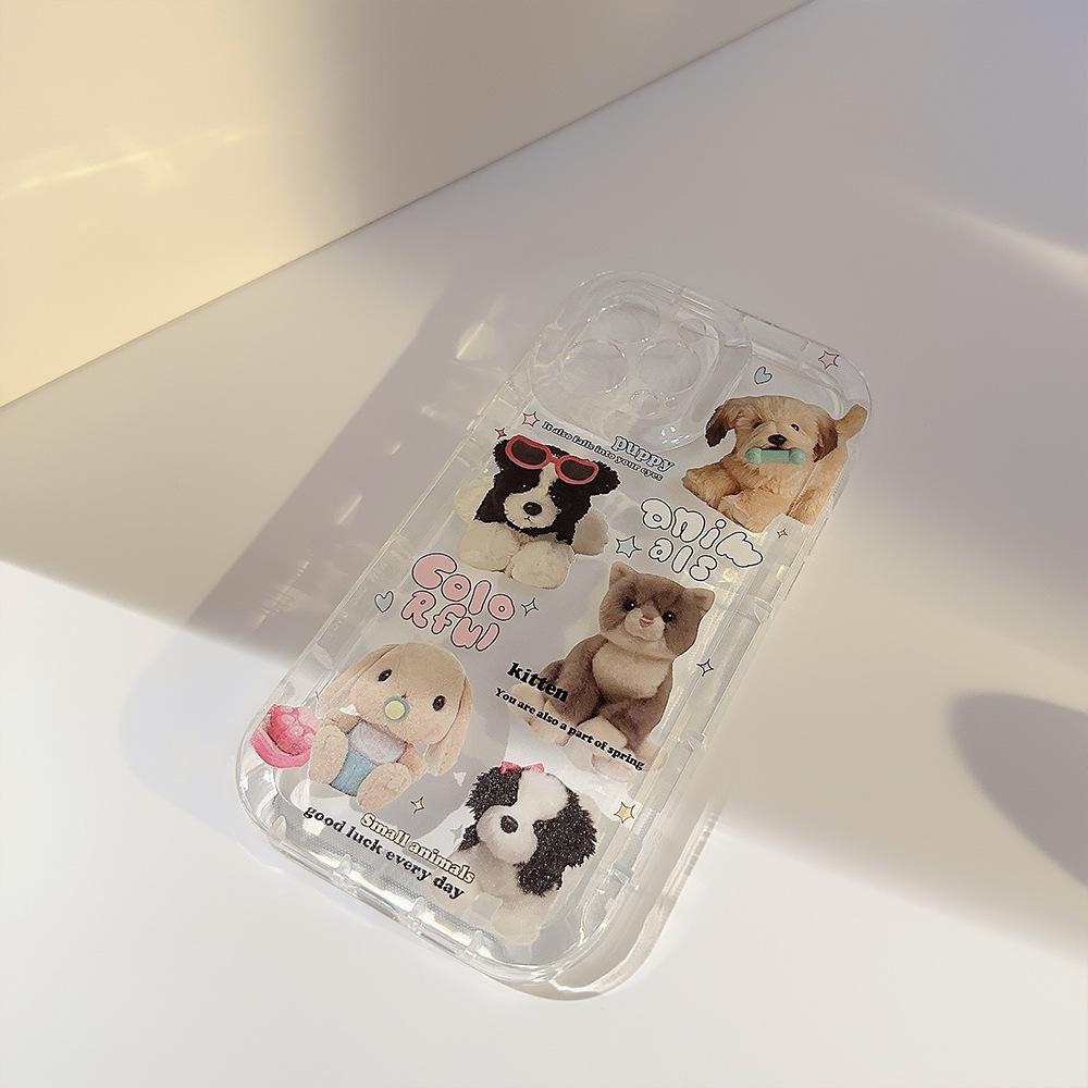 

Чехол для мобильного телефона Cat and Dog IPhone 13 Apple 14 16 Противоударный 12 С блестками 11 Подходит для 15pro Max Женская модель 12pro (6.1)