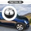 VekAuto Mini R50 R53 2000-2006 6-Speed Manual Gear Shift Knob for Mini Cabrio R52 2002-2008 Durable Plastic Black Silver Tone