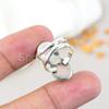 925 Sterling Silver Pink Rose Quartz Gemstone Oval Shape Ring For Women