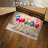 New Year Carpet Mat Rug Home Decoration Cartoon Dog Fireworks Pattern Festive Floor Mat Non-Slip Home Floor Mat Door Mat
