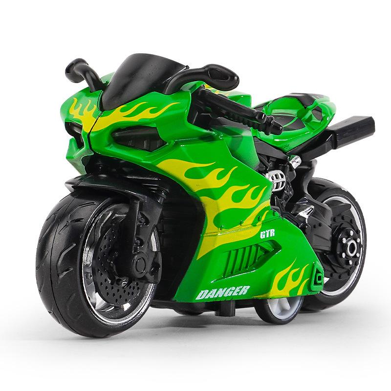 Children'S Toy Boy Simulation Alloy Motorcycle Model Ornament Pull Back Inertia Toy Car Keychain Stall