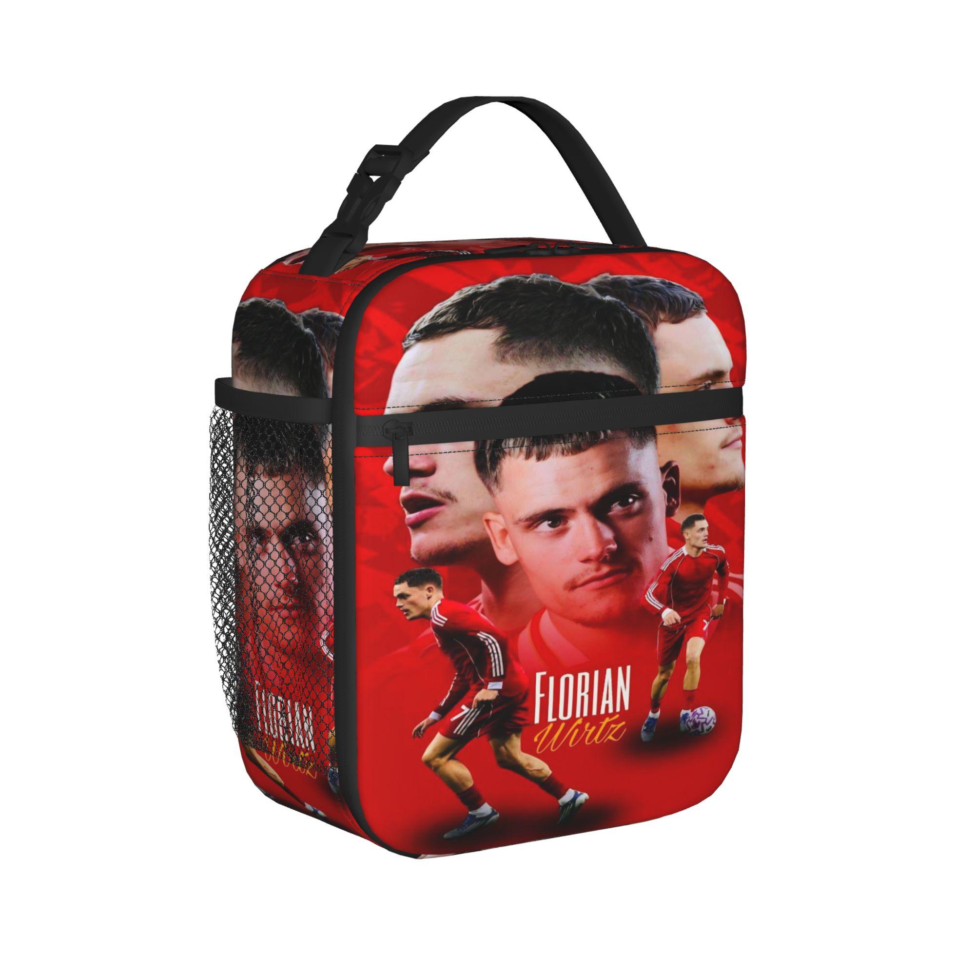 Florian Wirtz Insulated Lunch Bag Cooler Bag Lunch Container Football Soccer Leakproof Tote Lunch Box Food Bag School Picnic One Size