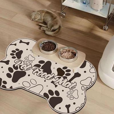 Creative Cartoon Shape Pet Feeding Mat - Dirt-Resistant, Easy Clean, Water Absorbent, Wear-Resistant, Quick Drying