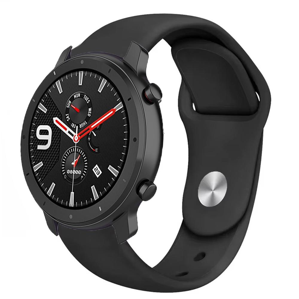 22mm 20mm Silicone Strap for Amazfit GTR 47mm/Balance 2 1/Bip 6 5/GTR 3pro Sport Bracelet for Amazfit Active 2/GTS 4 Mini 3 Band