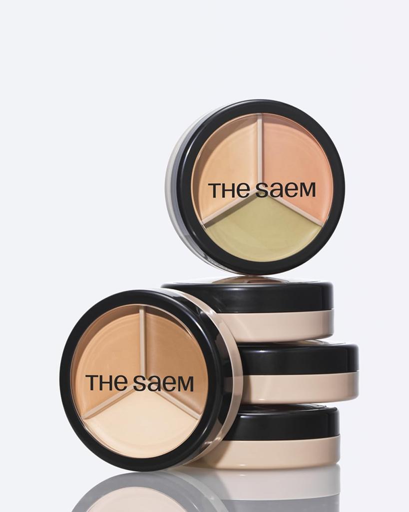 The Saem Cover Perfection Triple Pot Concealer #01 Correct Beige (Official THE SAEM website)