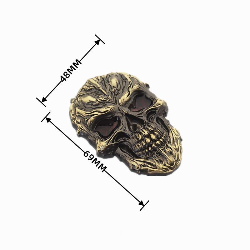 Metalowe Naklejki Samochodowe 3D Duch Czaszka Metalowy Znak Odznaka Naklejka na Samochód Złota Czarna Czaszka Szkielet Samochód Motocykl Naklejki