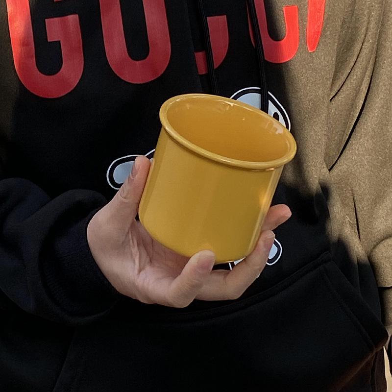Homemade Niche Vitality Simple Lemon Yellow Premium Water Cup Coffee Cup Couple Gift Box