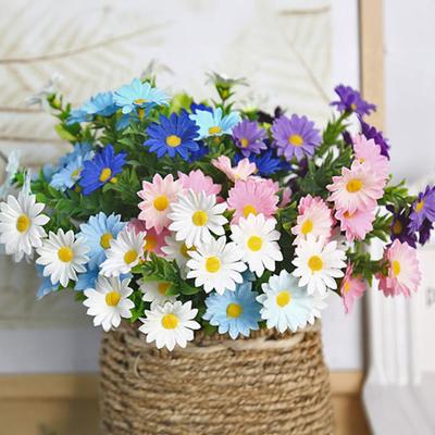 Artificial Flower with Green Leaves Realistic UV Resistant Fake Silk Flower Bouquet Indoor Outdoor Garden Patio Balcony Home Decoration