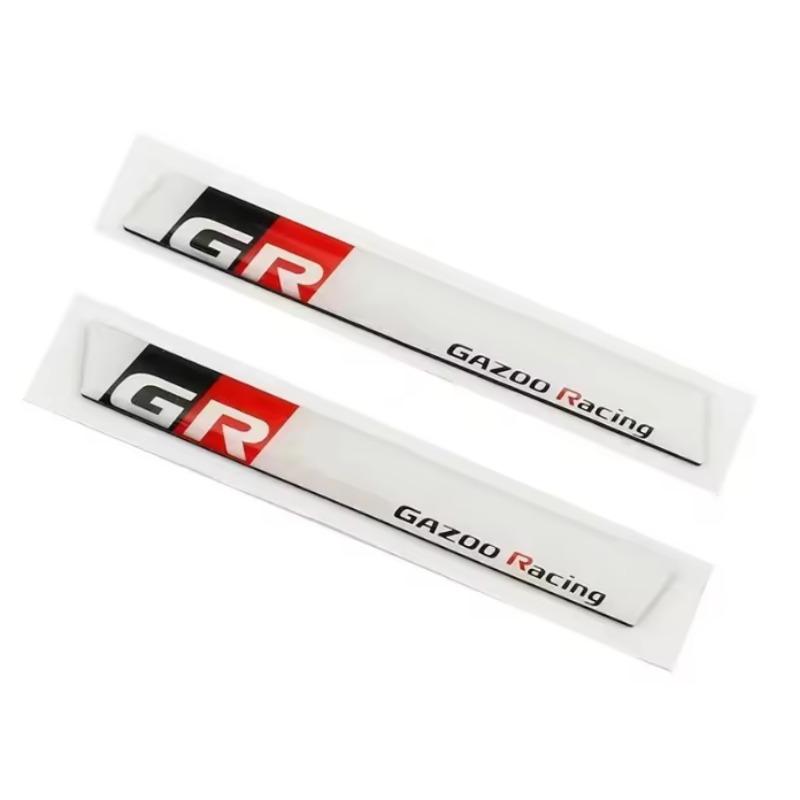 2Pcs Car Rearview Mirror/Door Anti-collision Protector Bar Emblem Badge Sticker for Corolla RAV4 Highlander Camry C-HR Avensis Prado