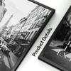 Vintage Black White Pairs City Golden Champagne Girl Wall Art Print Posters Living Room Decoration Home Canvas Painting Pictures
