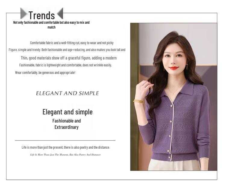 Women's Fashionable V-Neck Woolen Sweater - Slimming, Versatile, Beautiful Autumn Top