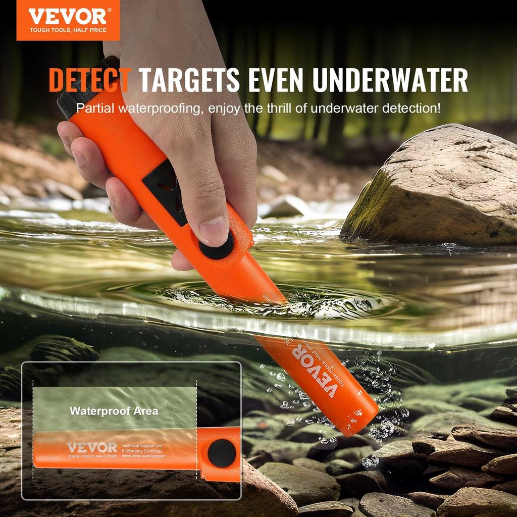 Metal Detector Pinpointer Handheld Detector Wand Probe with Waterproof Bag