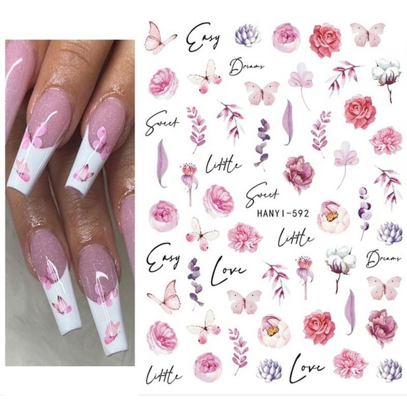 Zurück Kleber Aufkleber 3D Nagel Aufkleber Schwarz Weiß Geometrische Zeichnungen Designs Nagel Aufkleber Dekoration Für Nail Art Schönheit