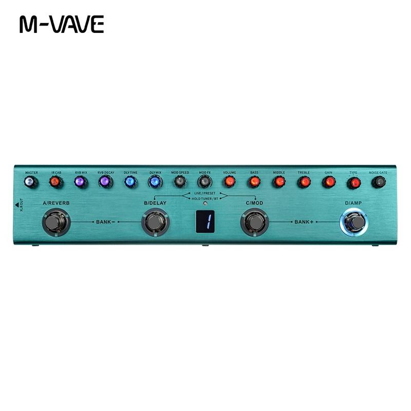 M-VAVE Tank-G Gitarren-Multieffekte-Pedal | 36 Presets & 20h Akkulaufzeit | Pro Studio/Live/Bühnen FX Hub