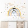 Cartoon Cute Star Rainbow Cloud Penguin Wall Stickers Decoration for Bedroom Wall Decals Kids Room Nursery Home Living Room
