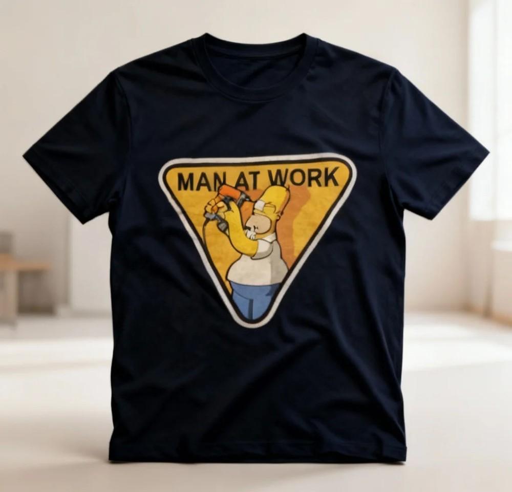 The Simpsons Homer Men At Work Tshirt Unisex Tee Size S5Xl NWT Unisex T-Shirt S