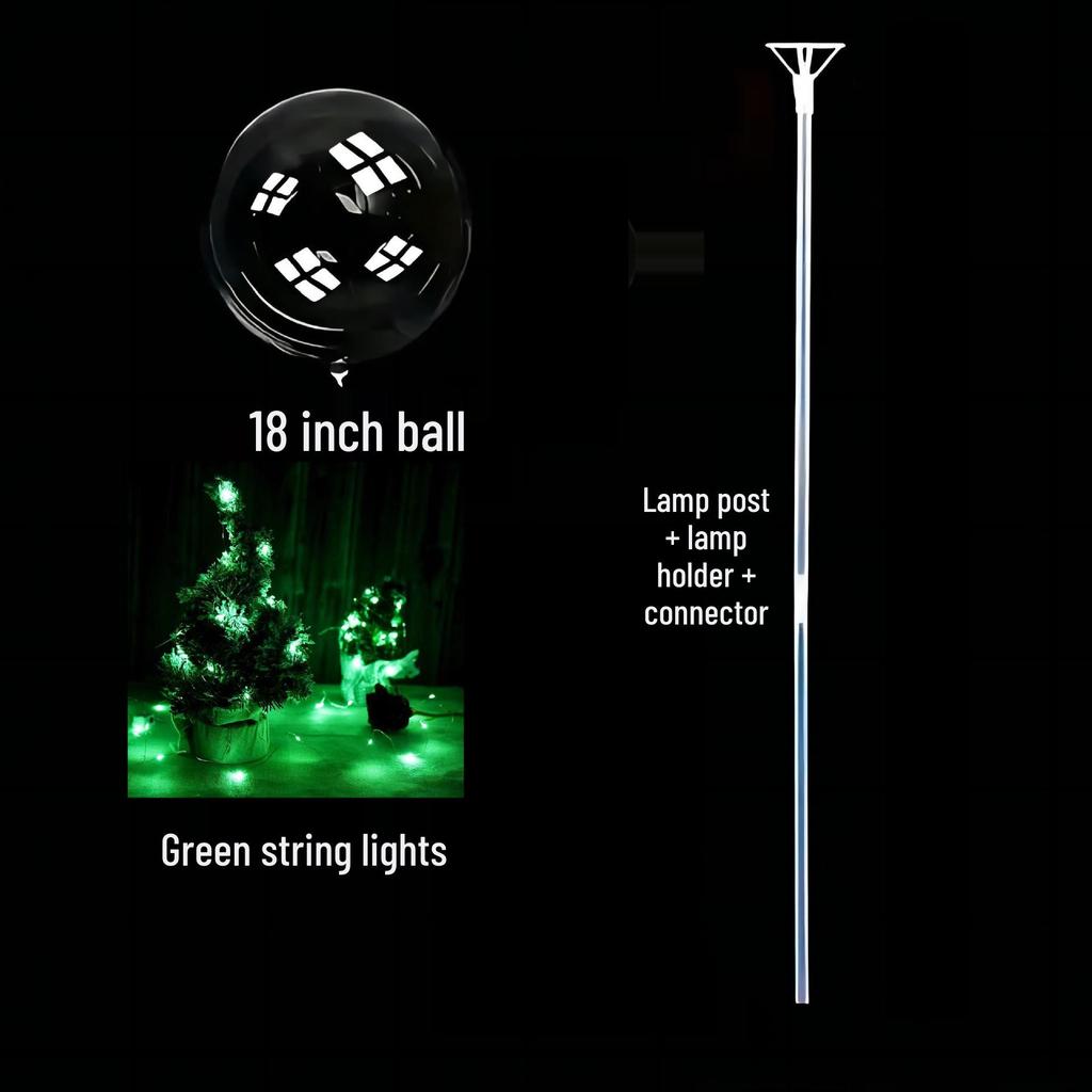 Glowing Bobo Balloon - Transparent LED Light-Up Balloon for Kids' Toys and Wedding Decorations