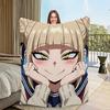Flannel Toga Warm Comfort Soft Plush Blanket for Sofa h-Himiko Living Room Anime Office Fanart  Bedroom Travel Kawaii Girl Gift