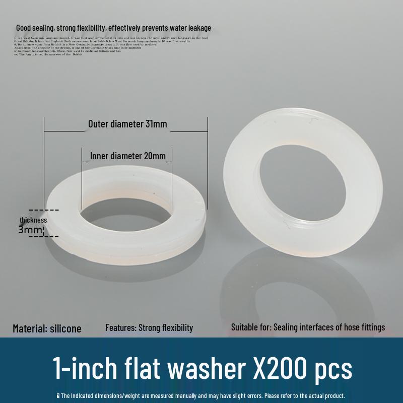 4-Minute Water Heater Seal: Silicone and Rubber Gaskets for Shower, 6-Point Inlet Pipe, 1-Inch Water Meter
