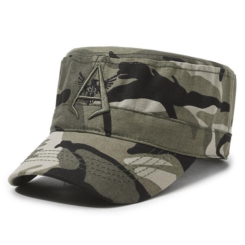 

Весняно-осінній капелюх Чоловічий камуфляжний капелюх з плоским верхом Капелюх від сонця для вулиці камуфляжний