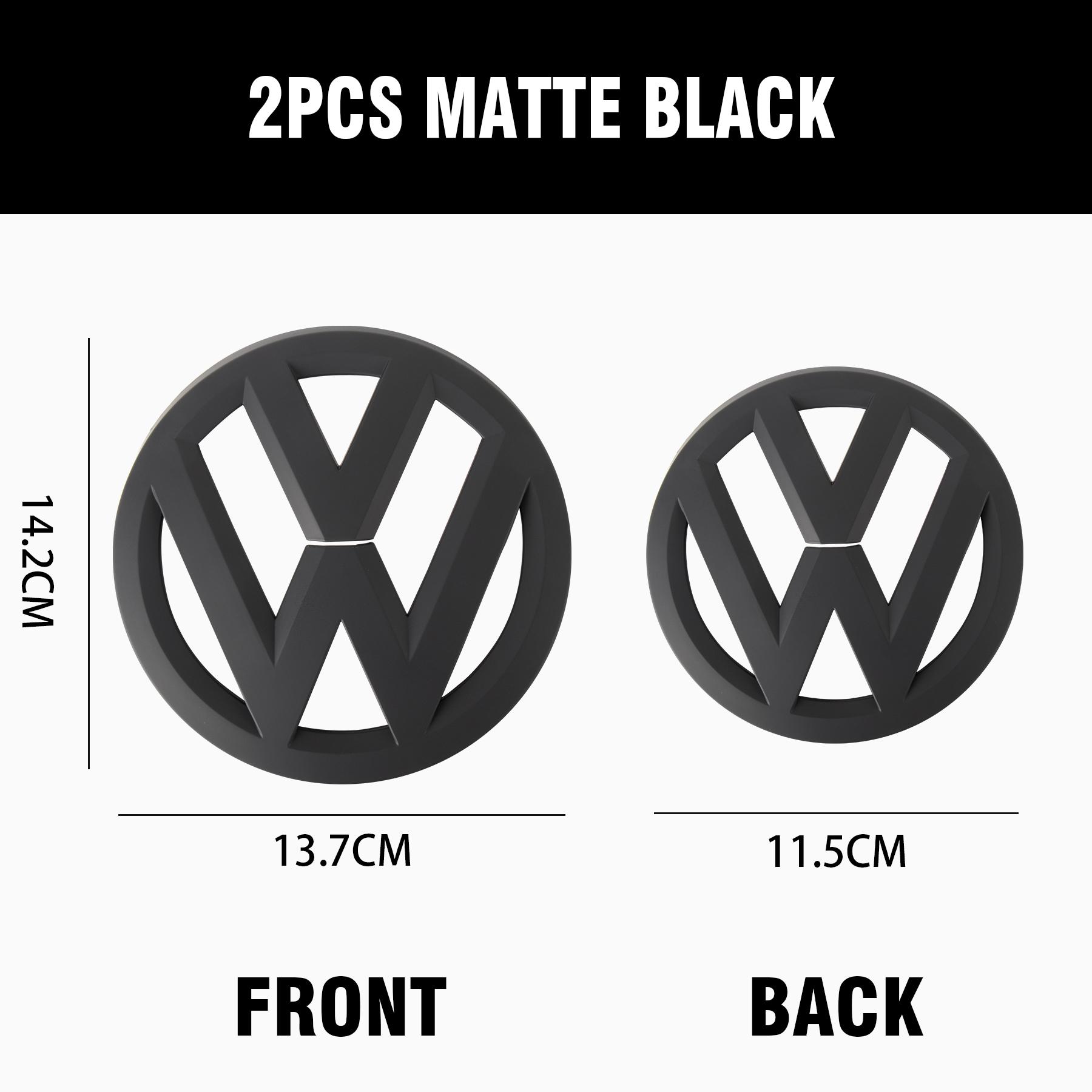

2026 Hot For VOLKSWAGEN VW Car Front Grill Badge logo Rear Trunk lid Emblem Covers Sticker For VW Volkswagen Touareg 2016 2017 2 Touareg 2016-2018 матовий чорний колір